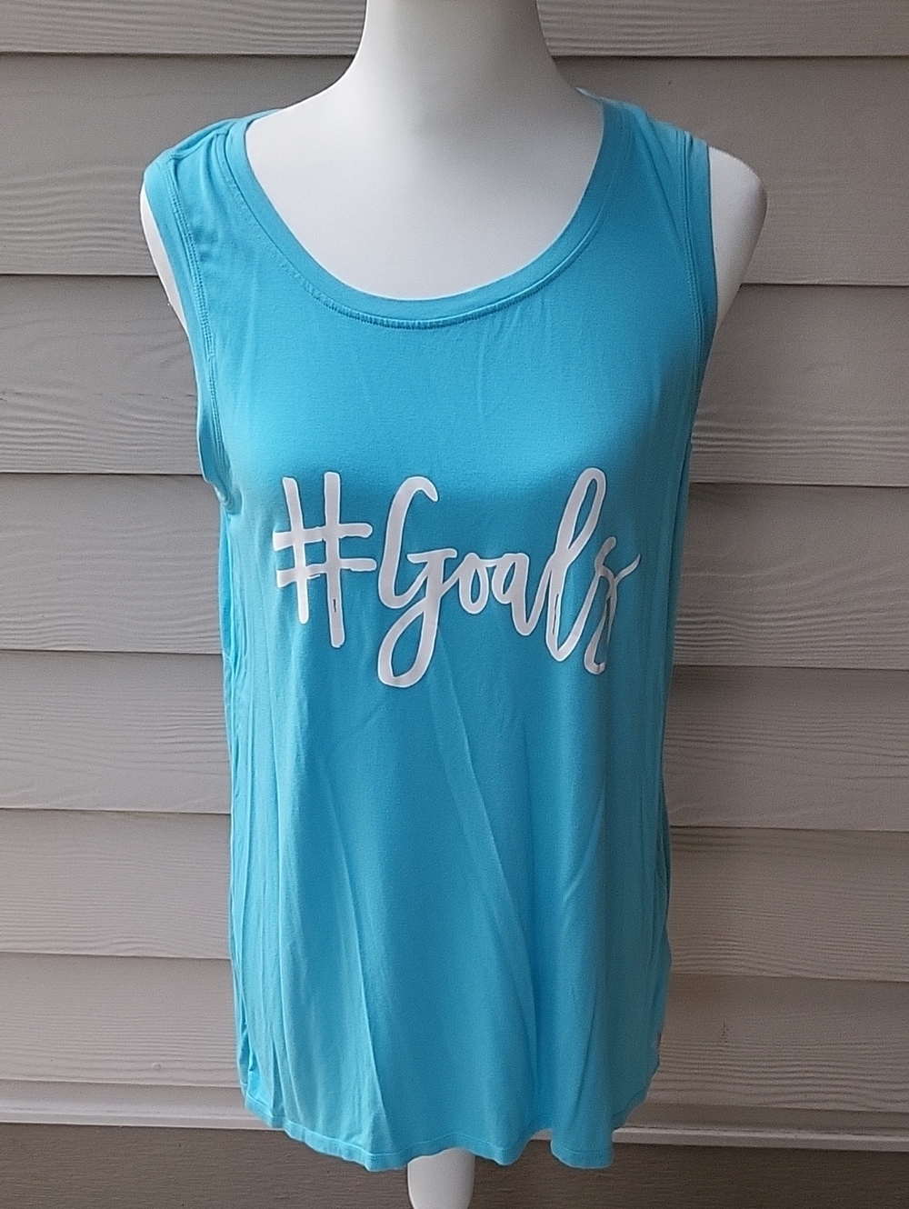 LuLaRoe Aqua #Goals Sleeveless Tank Top Women’s Size Small Workout Activewear